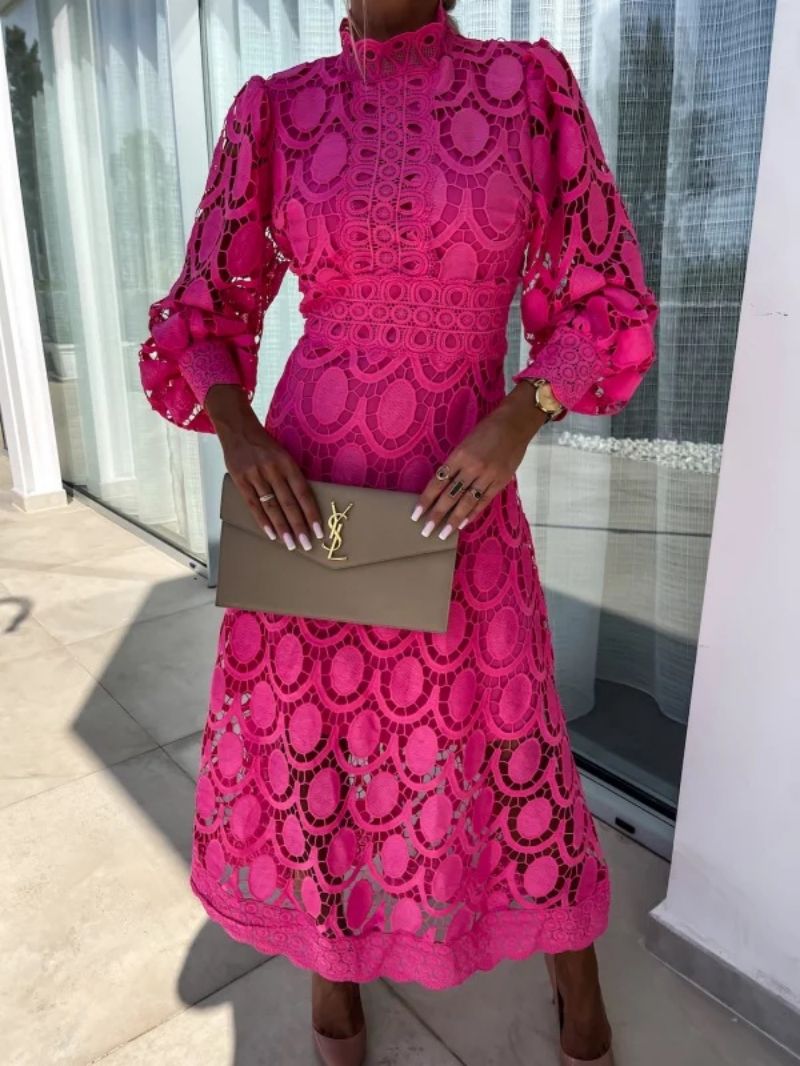 Robe Midi en Dentelle Céleste Harmonie de Luna