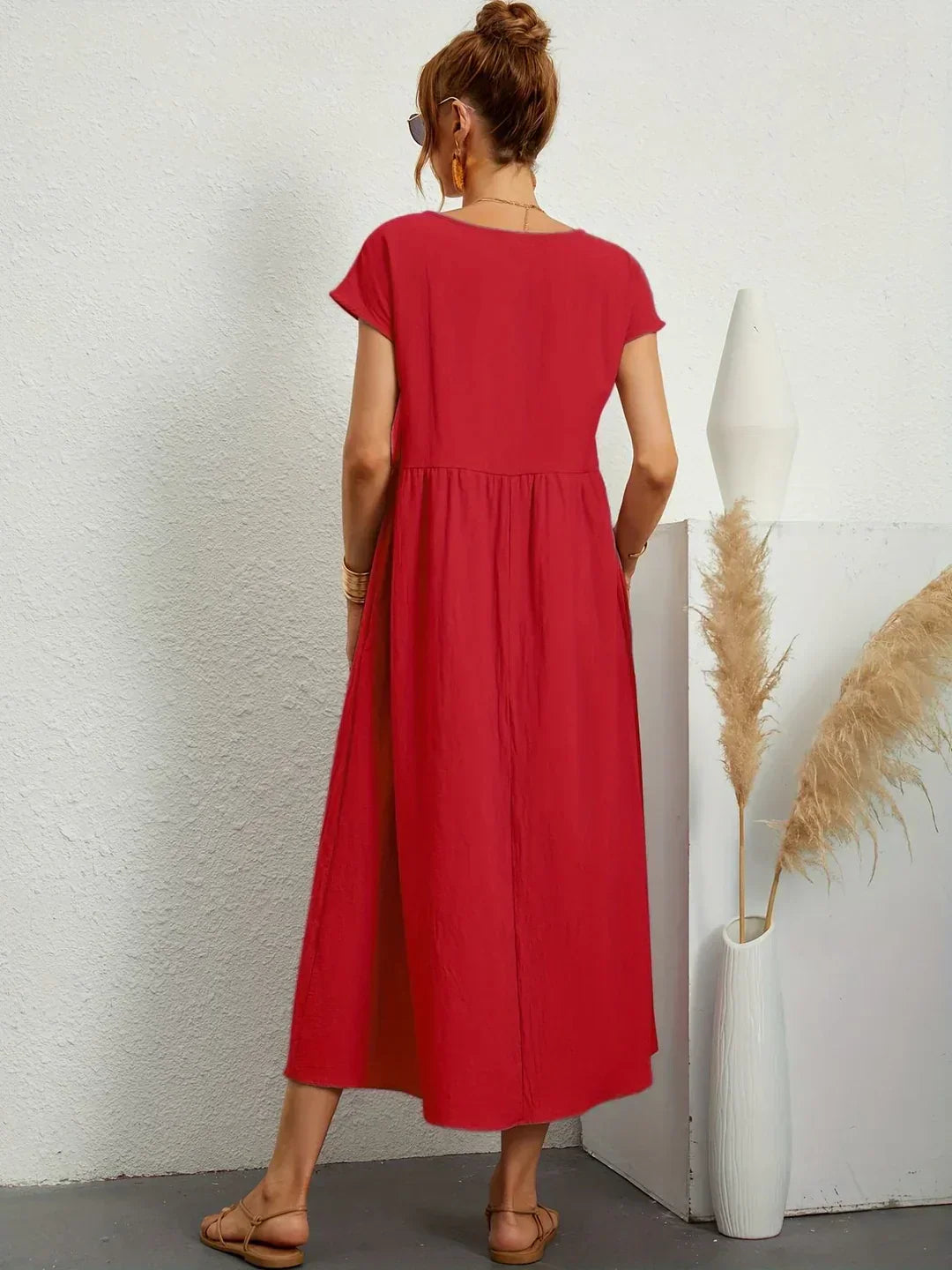 Robe midi fluide élégance intemporelle