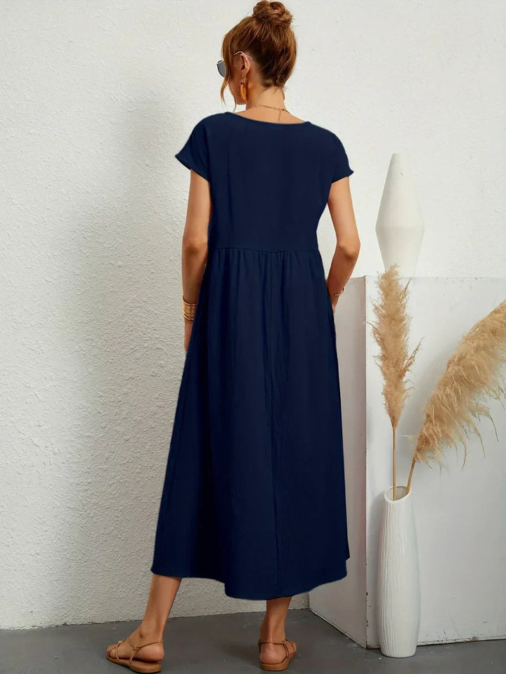 Robe midi fluide élégance intemporelle