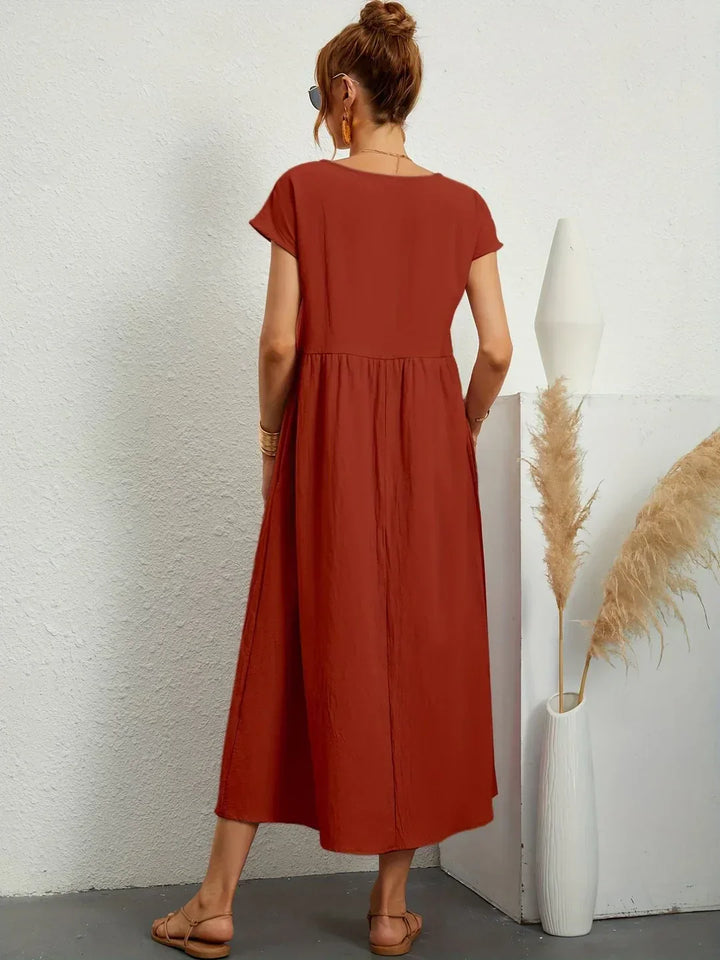 Robe midi fluide élégance intemporelle