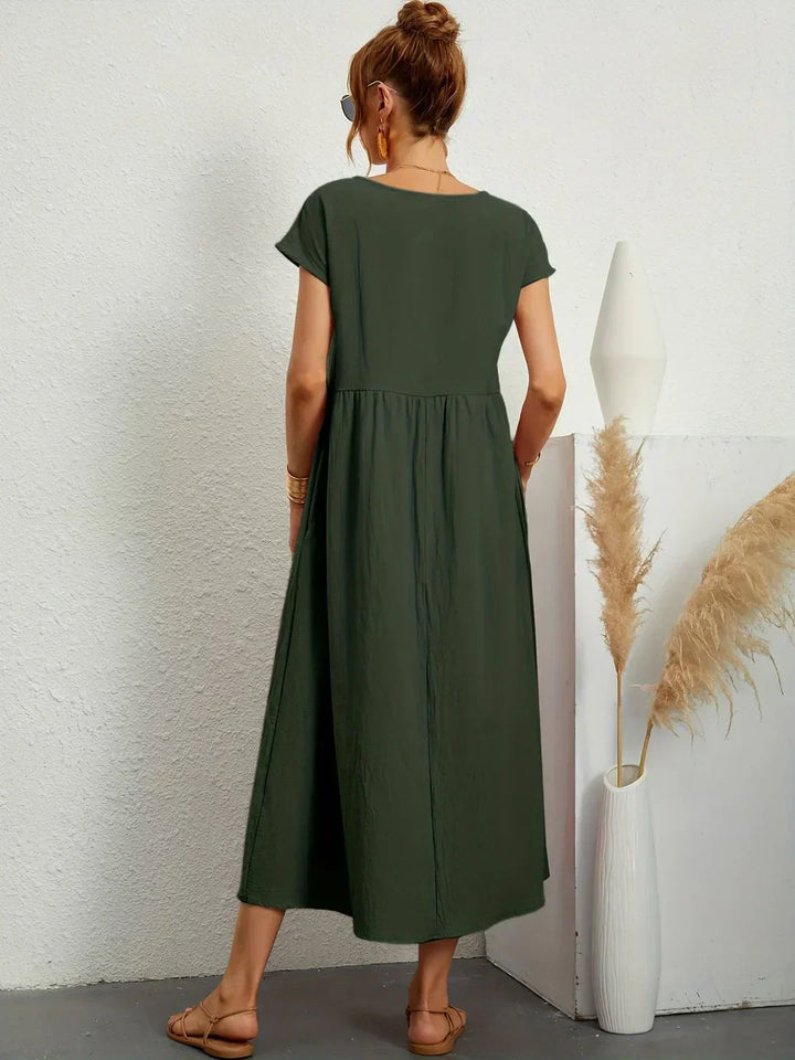 Robe midi fluide élégance intemporelle