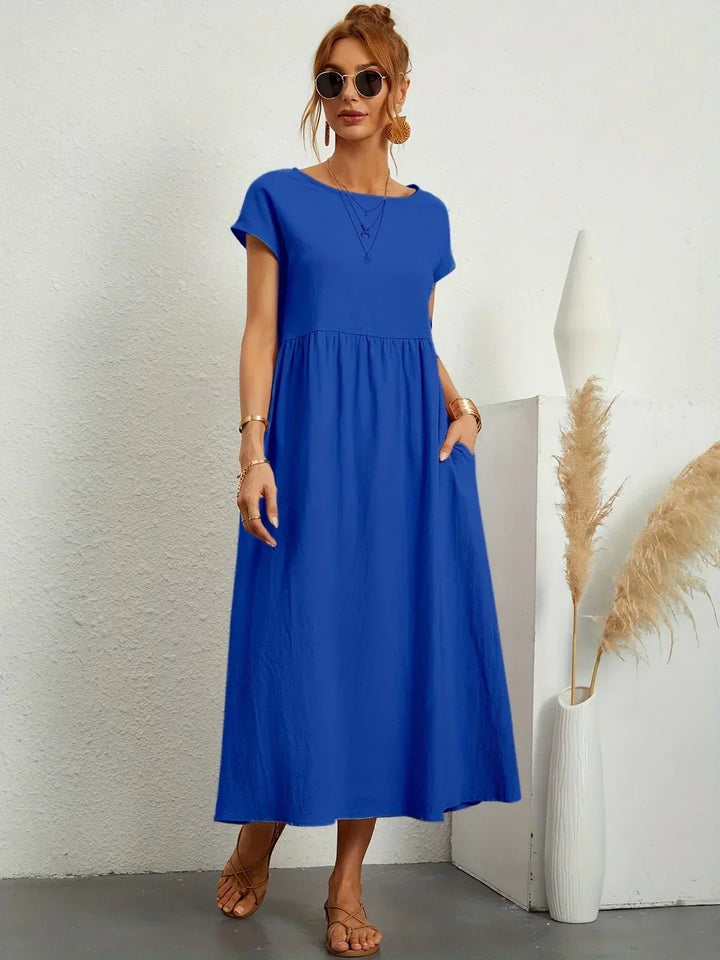 Robe midi fluide élégance intemporelle