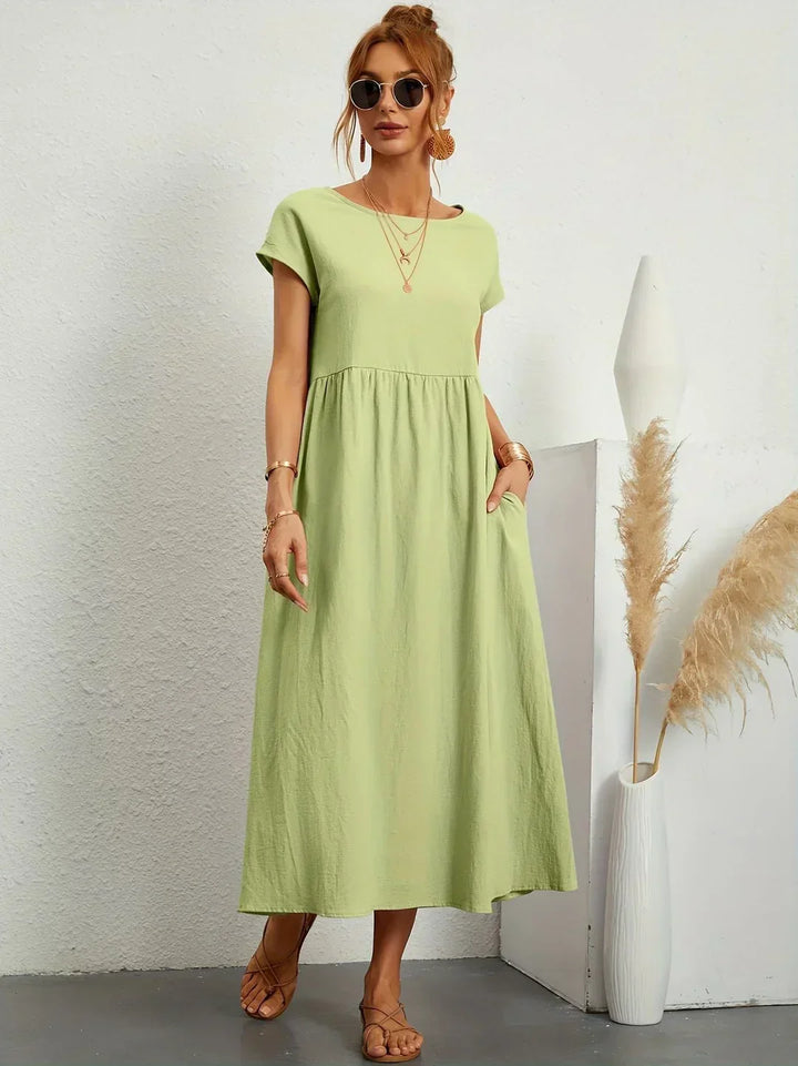 Robe midi fluide élégance intemporelle