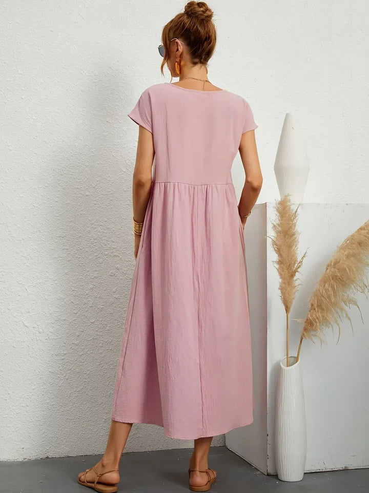 Robe midi fluide élégance intemporelle