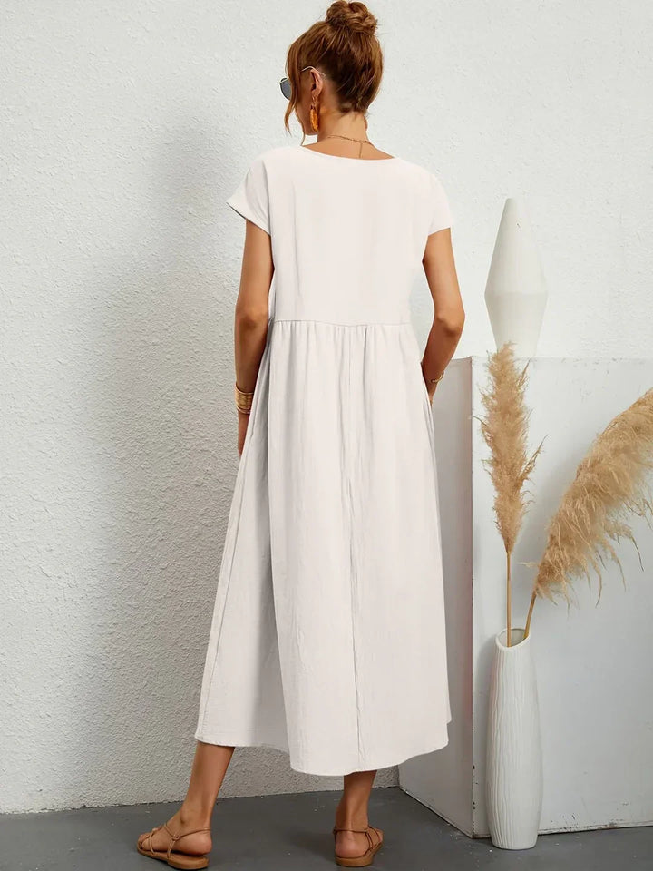 Robe midi fluide élégance intemporelle