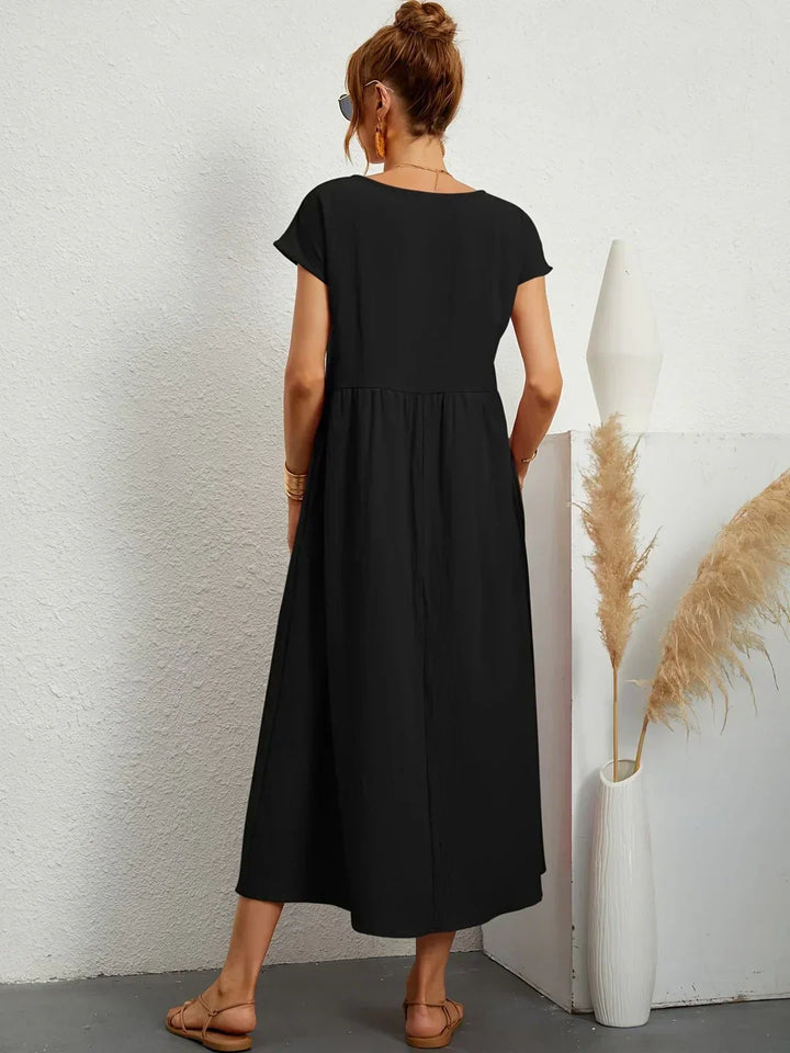 Robe midi fluide élégance intemporelle