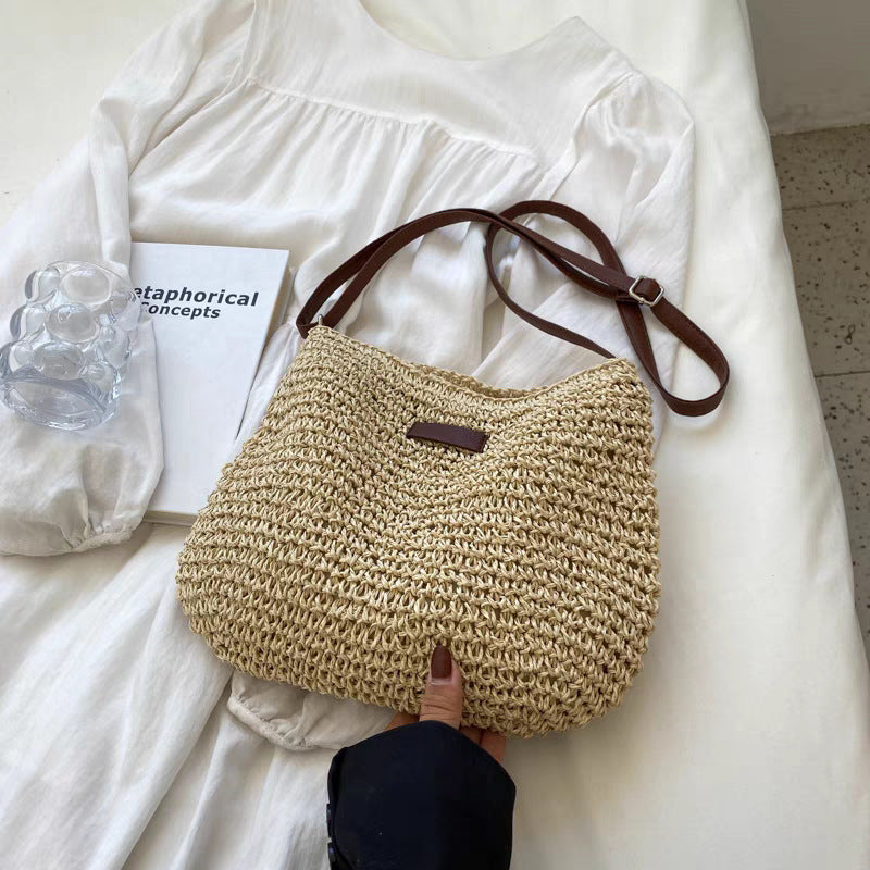 Sac de Plage en Paille Tressée