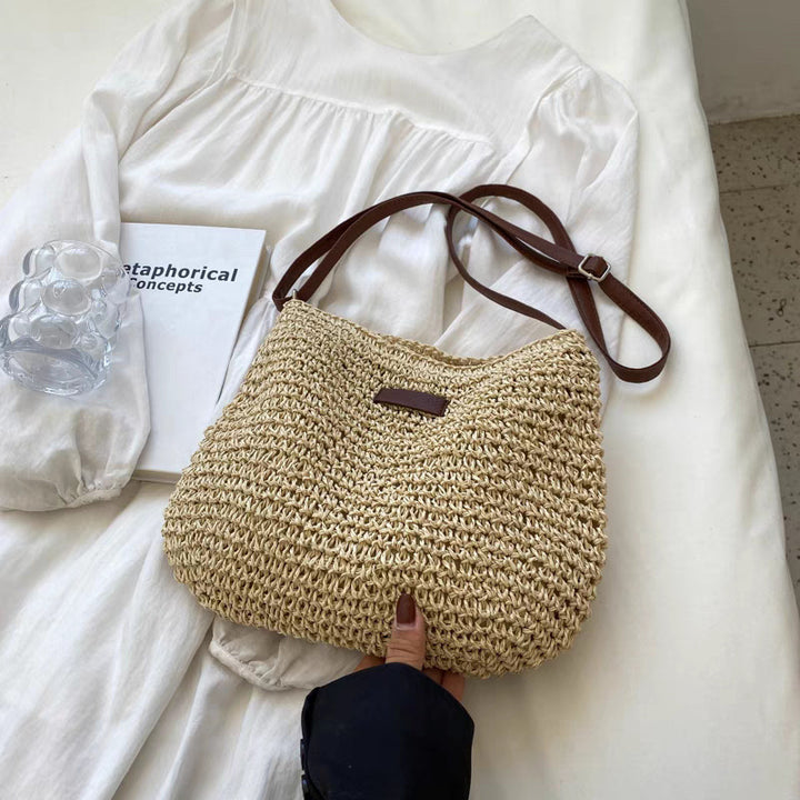 Sac de Plage en Paille Tressée