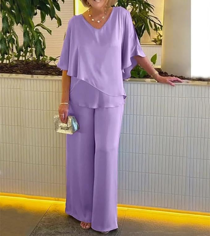 Martha | Ensemble de deux pièces avec pantalon à jambes larges