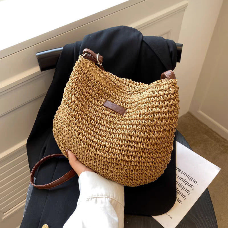 Sac de Plage en Paille Tressée