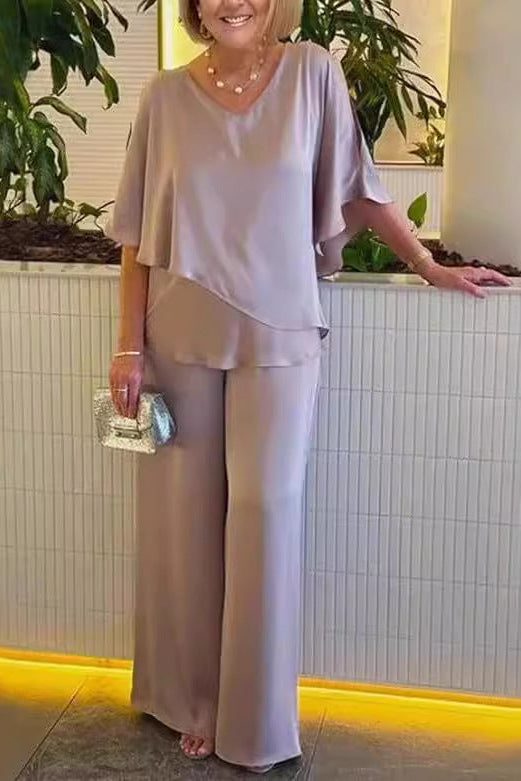 Martha | Ensemble de deux pièces avec pantalon à jambes larges