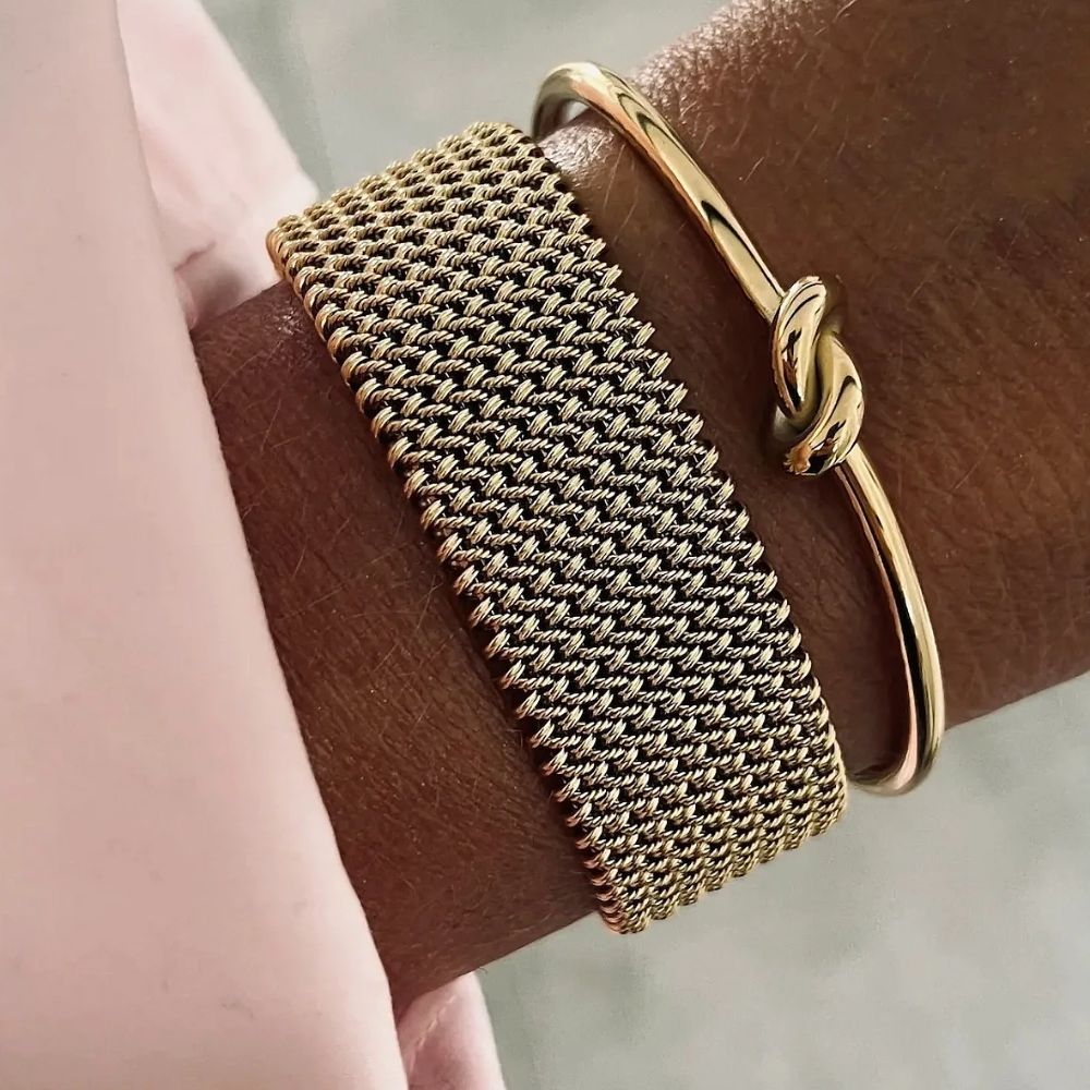 Bracelet en Acier Plaqué Or