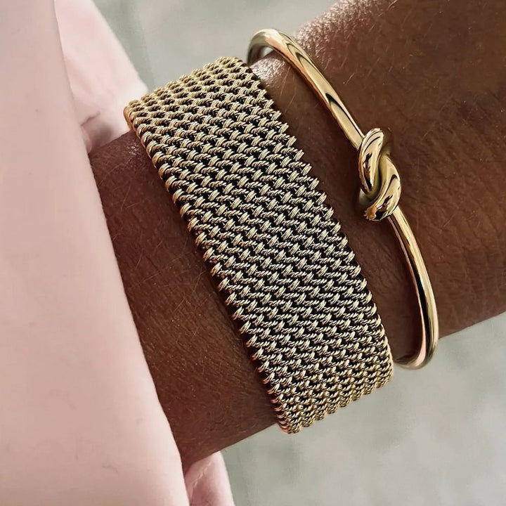 Bracelet en Acier Plaqué Or