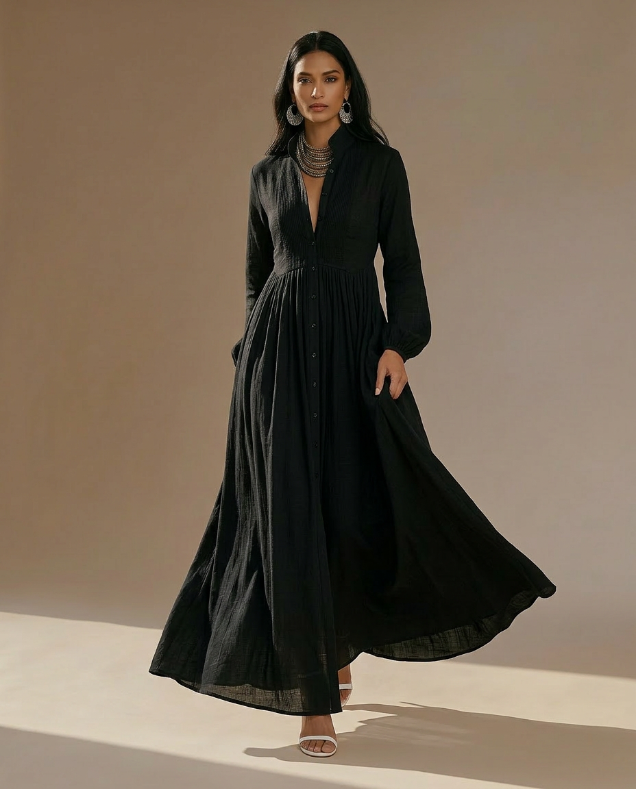Becky – Robe Maxi en Lin Tendance