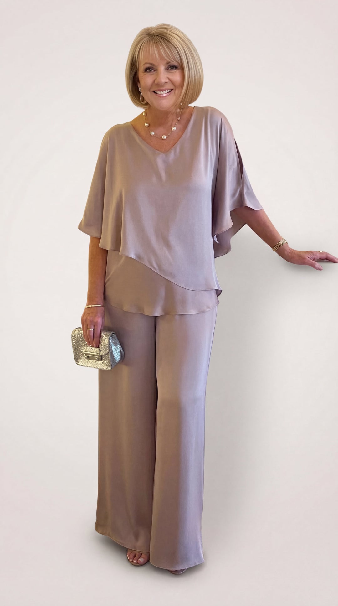 Martha | Ensemble de deux pièces avec pantalon à jambes larges
