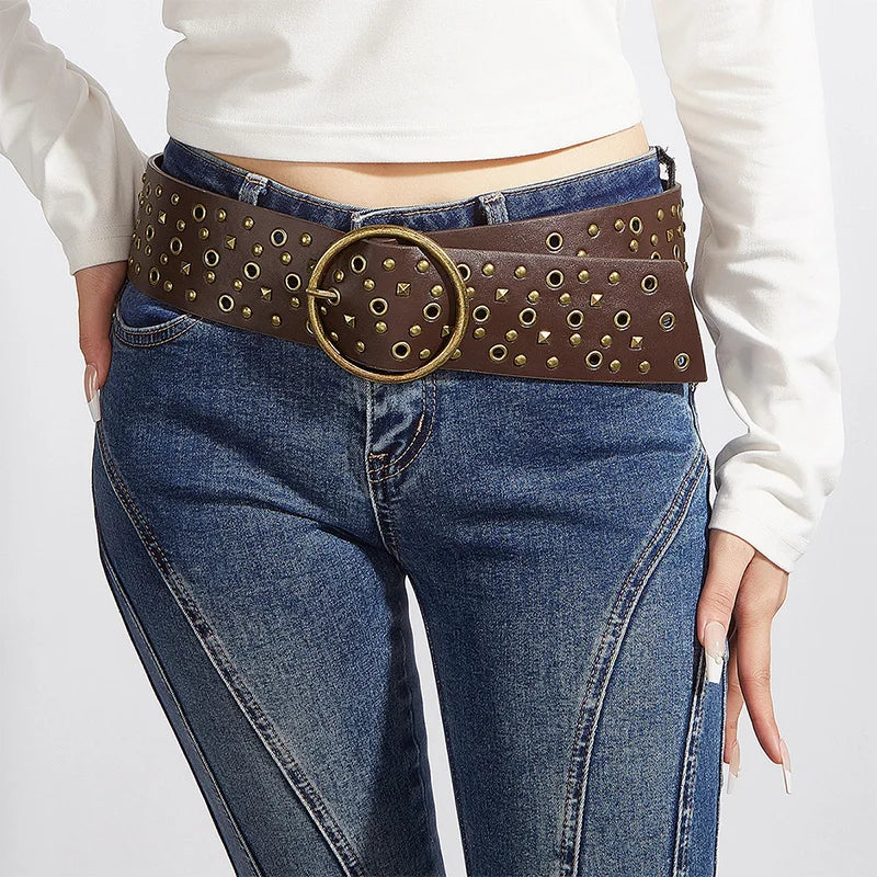 Ceinture oversize en cuir