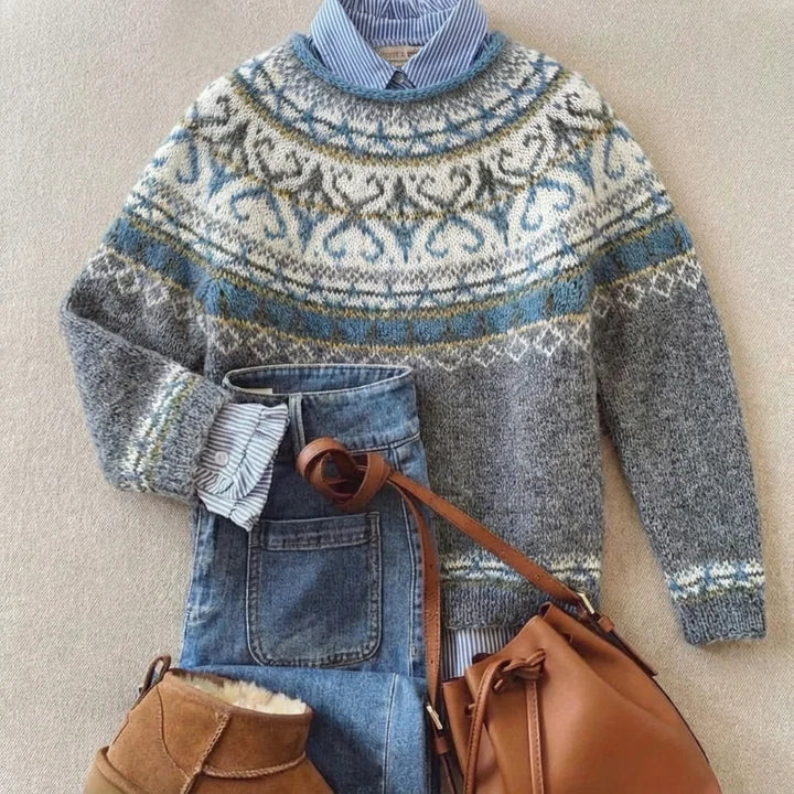 Luxe™ | Pull Vintage Élégant en Tricot