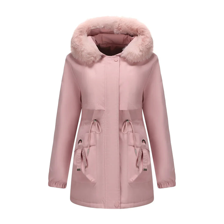 Grâce | Parka d'hiver élégante avec bord en fourrure