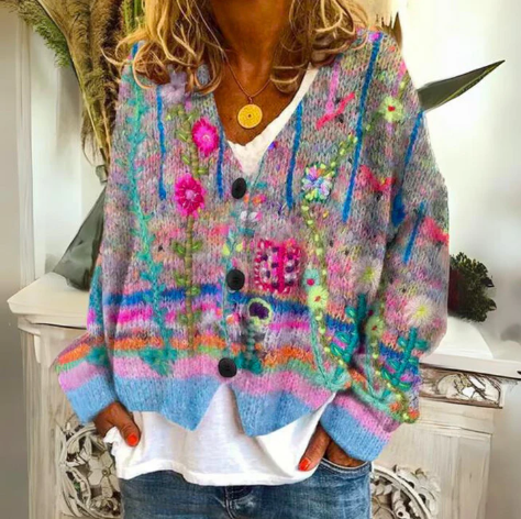 Evie | Cardigan Fleuri