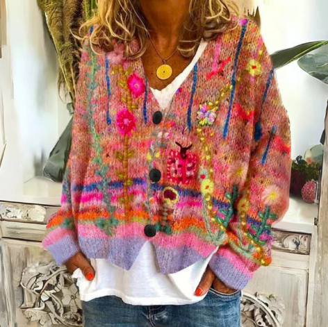 Evie | Cardigan Fleuri