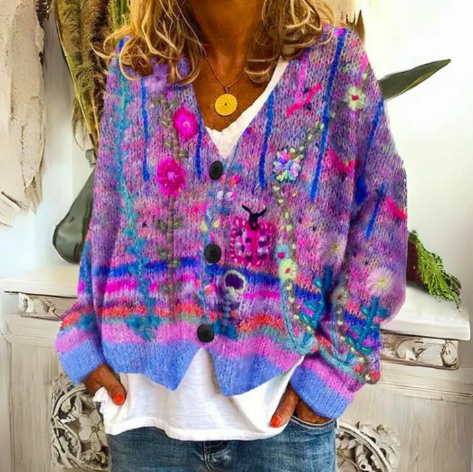 Evie | Cardigan Fleuri