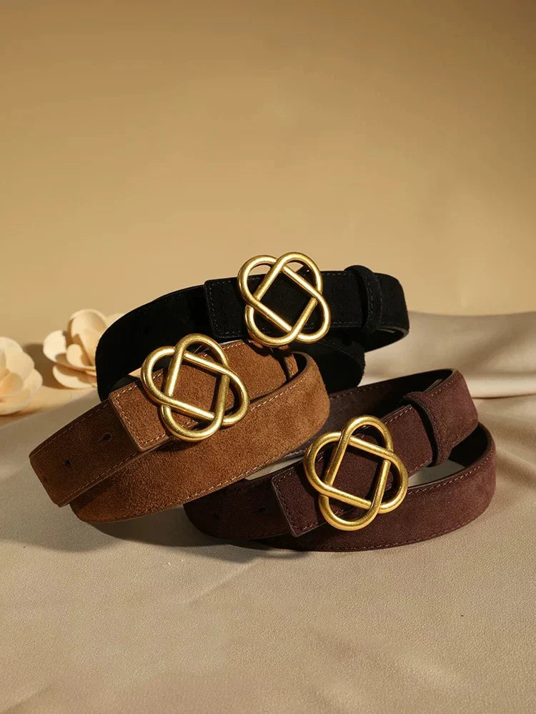 Ceinture en daim à boucle Everlyn