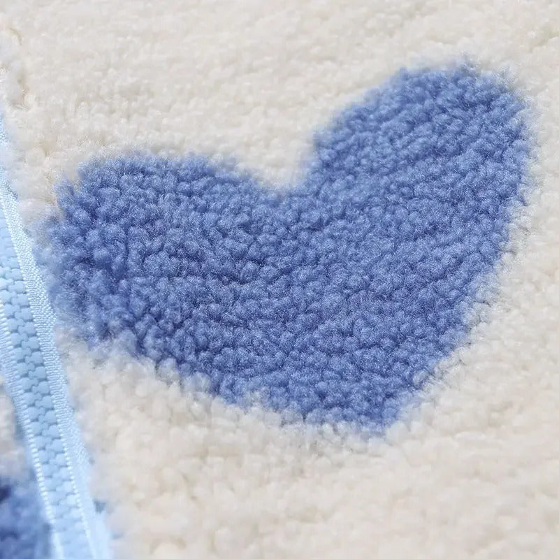 ATELIER-DURAND | VESTE DOUBLE FACE AVEC MOTIF CŒURS