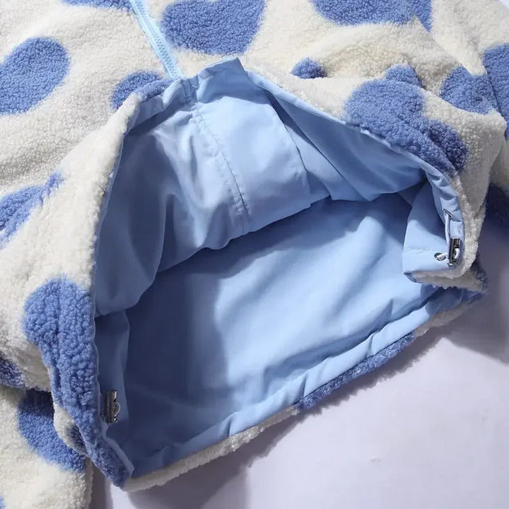 ATELIER-DURAND | VESTE DOUBLE FACE AVEC MOTIF CŒURS