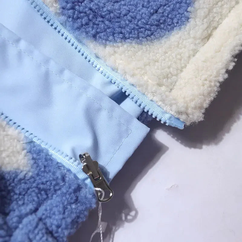 ATELIER-DURAND | VESTE DOUBLE FACE AVEC MOTIF CŒURS