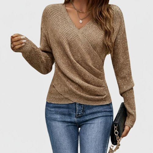 Pull luxe avec décolleté en V