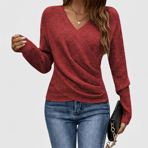 Pull luxe avec décolleté en V