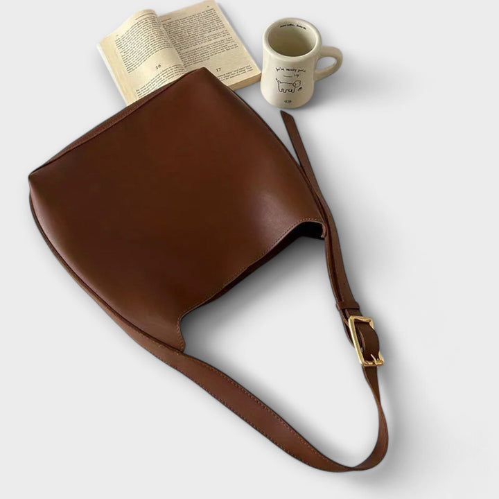 Élégante sacoche en cuir avec bandoulière ajustable