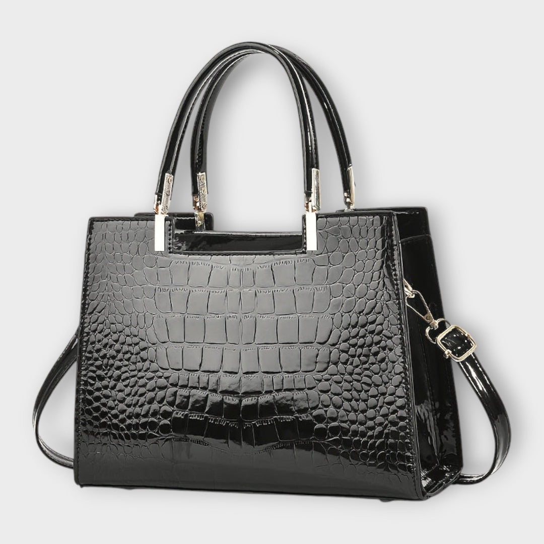 Sac à main en cuir de crocodile brillant