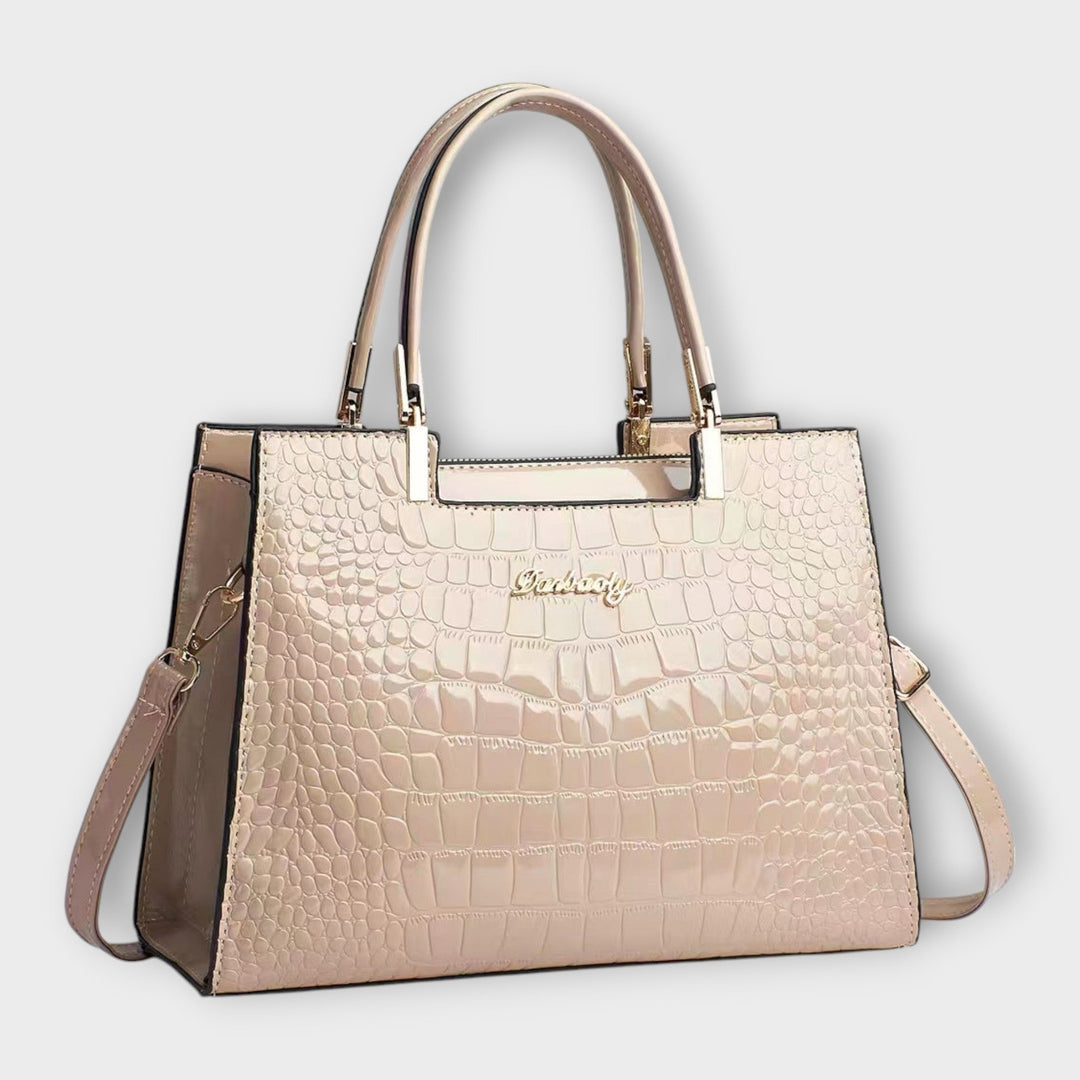 Sac à main en cuir de crocodile brillant