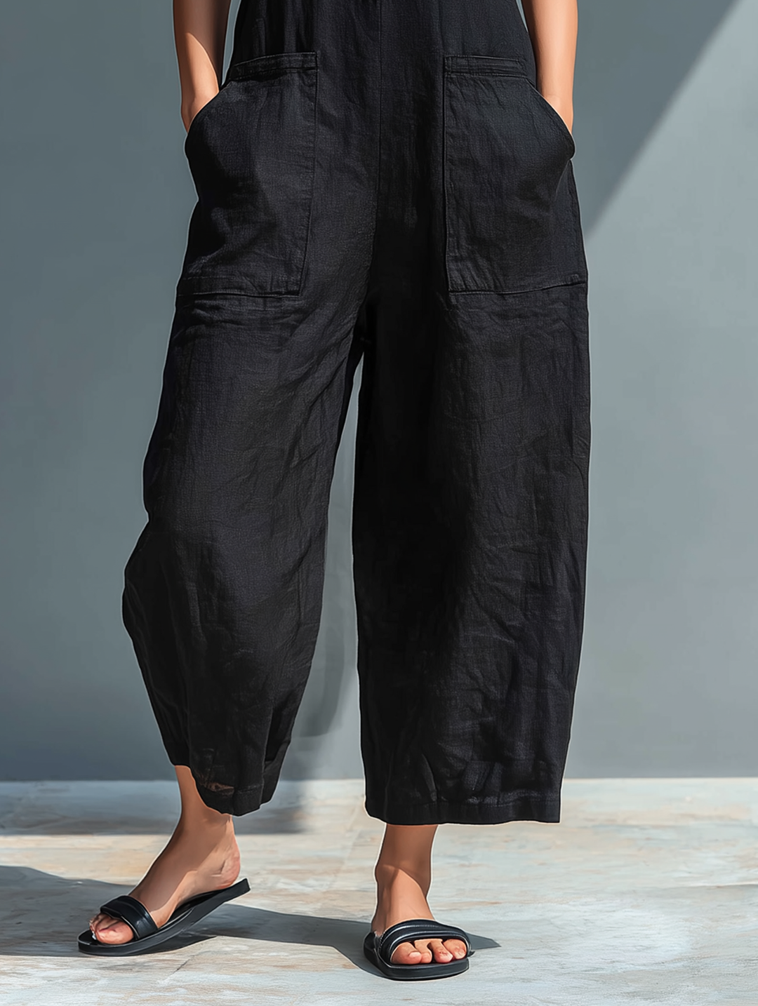Combinaison minimaliste en lin pour femme
