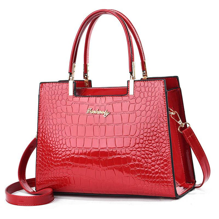 Sac à main en cuir de crocodile brillant