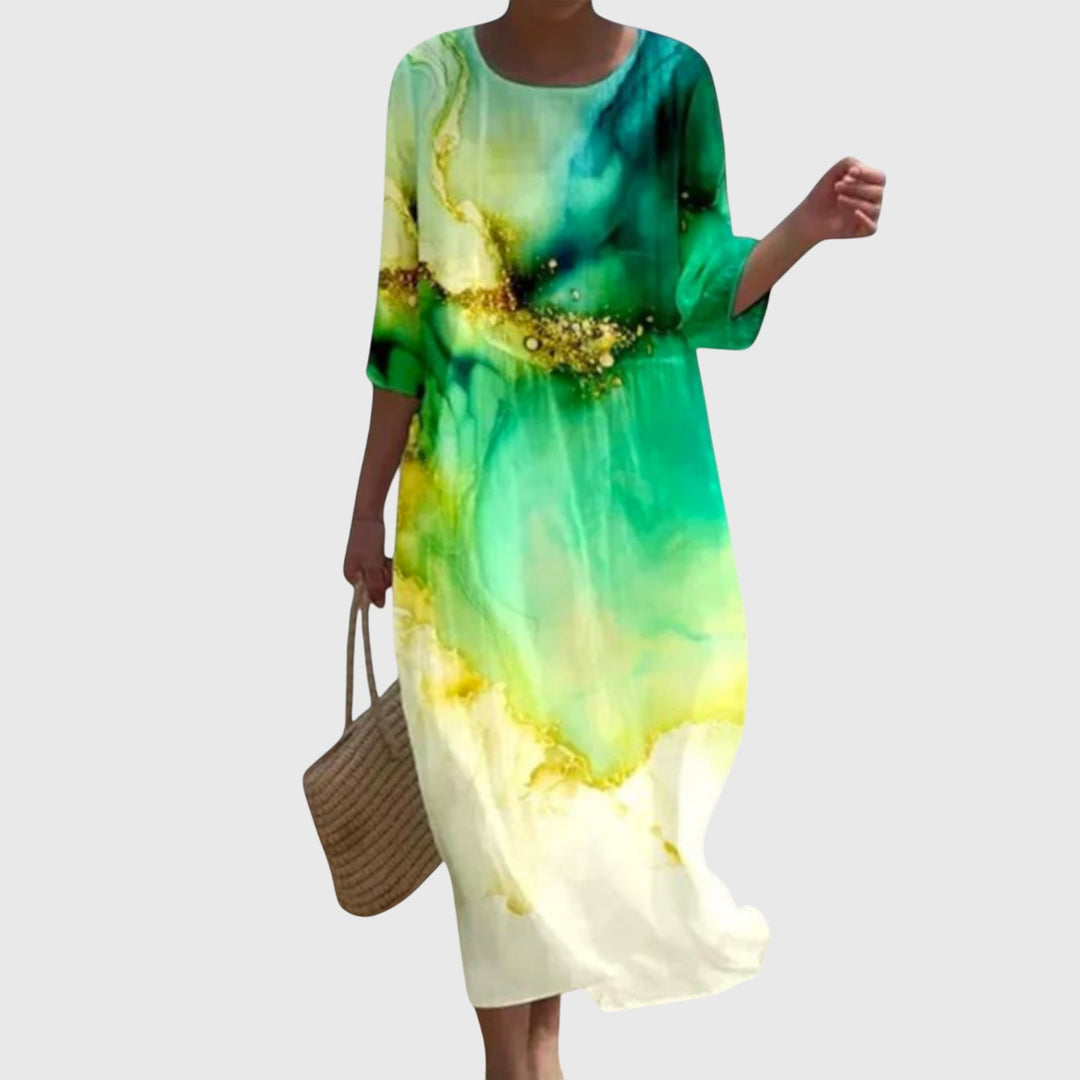 Hayley | Robe maxi fleurie élégante