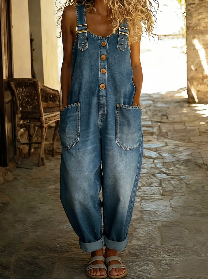 Juul | Combinaison en Denim avec Bretelles Ajustables